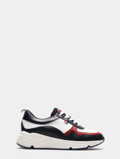 Sapatilha tricolor em pele|LION OF PORCHES Store