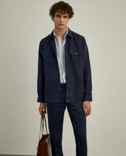Sobrecamisa com bolsos 100% linho|LION OF PORCHES New