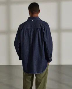Sobrecamisa para homem regular fit em denim e com bolsos|LION OF PORCHES Shop