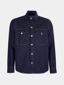 Sobrecamisa para homem regular fit em denim e com bolsos|LION OF PORCHES Shop