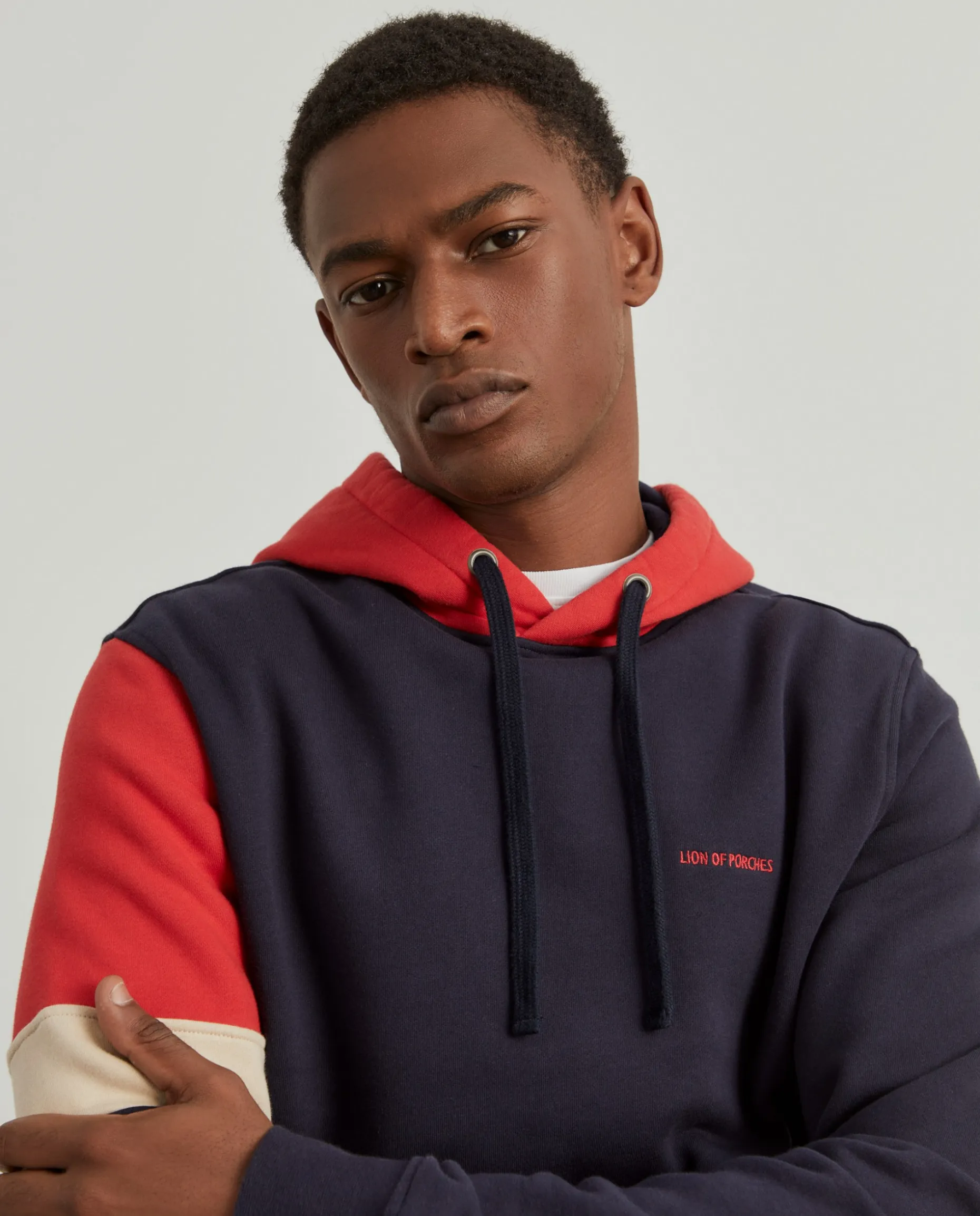 Sweater com capuz color block|LION OF PORCHES Best