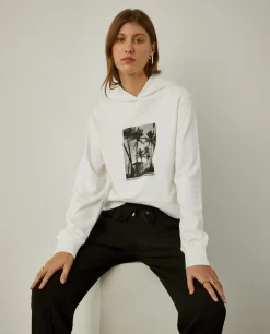Sweater com capuz e estampado tropical|LION OF PORCHES Cheap