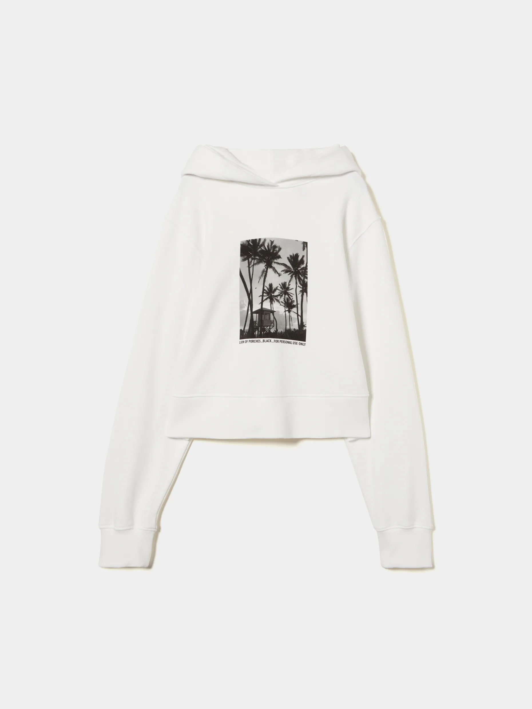 Sweater com capuz e estampado tropical|LION OF PORCHES Cheap