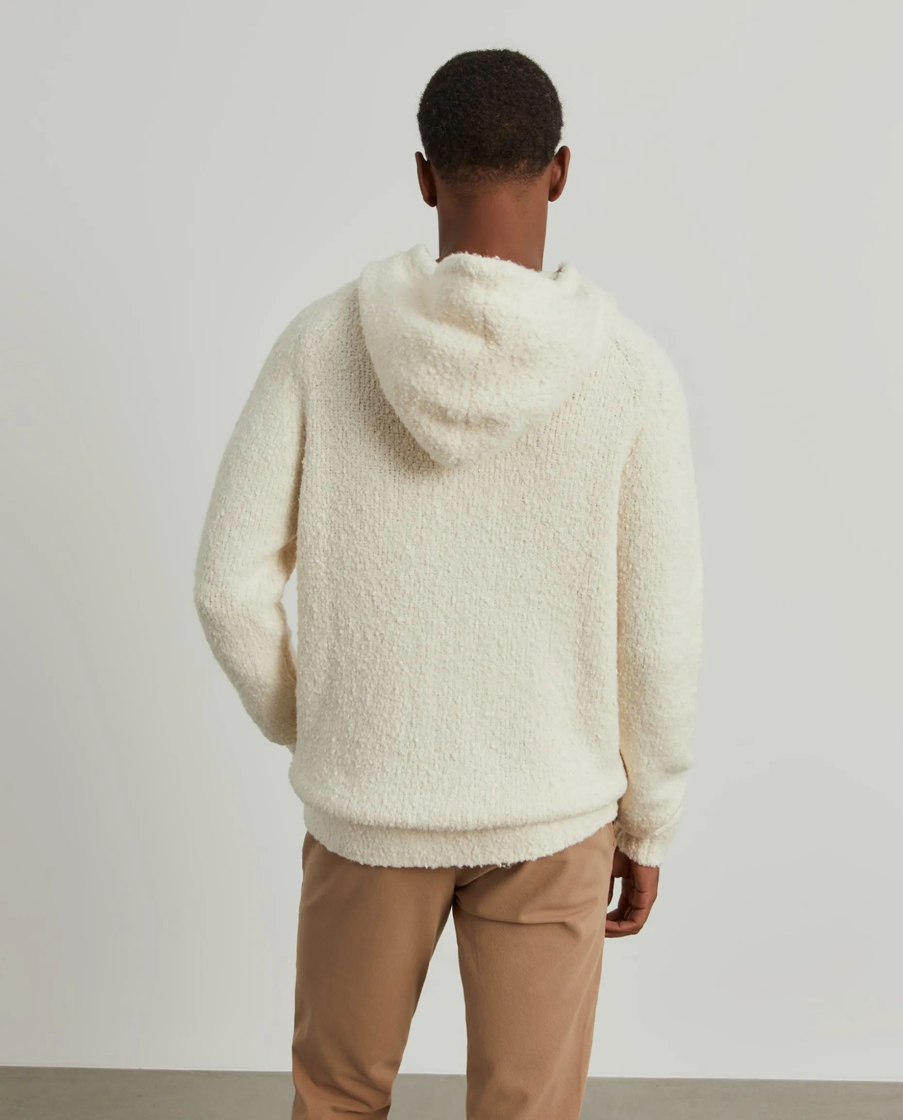 Sweater com capuz em malha estruturada|LION OF PORCHES Outlet
