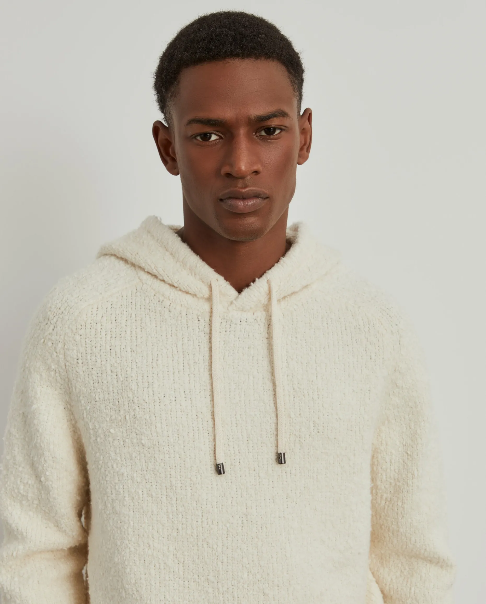 Sweater com capuz em malha estruturada|LION OF PORCHES Outlet