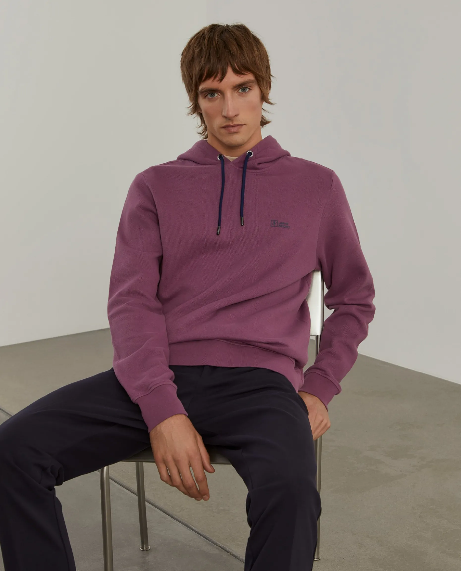 Sweater com capuz em malha piqué|LION OF PORCHES Best Sale