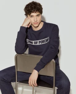 Sweater com estampado e interior polar|LION OF PORCHES Cheap