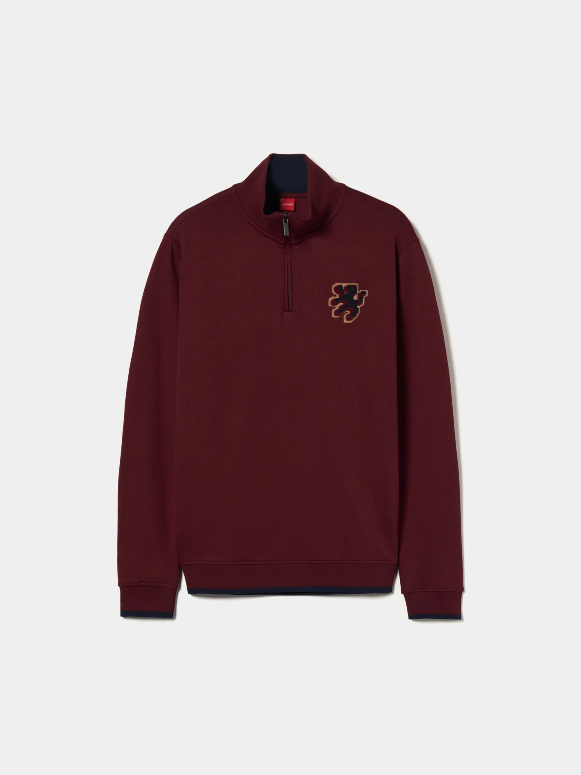 Sweater com fecho e riscas em contraste|LION OF PORCHES Hot
