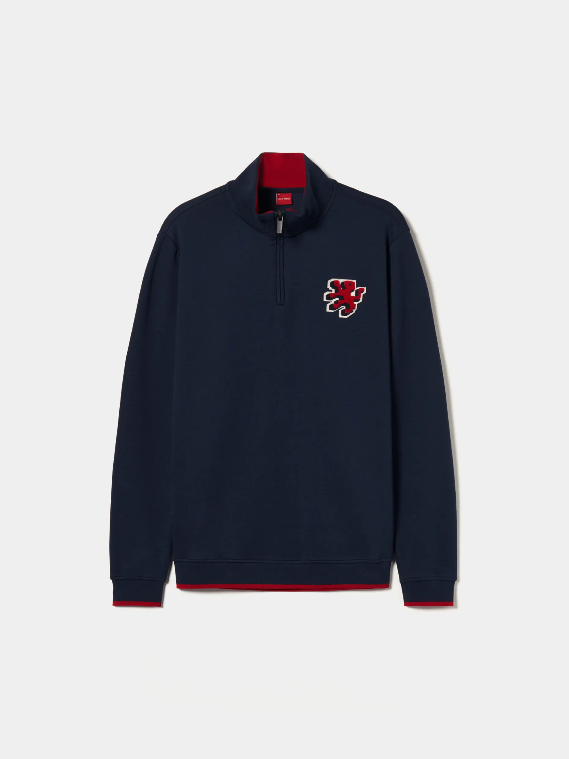 Sweater com fecho e riscas em contraste|LION OF PORCHES Cheap