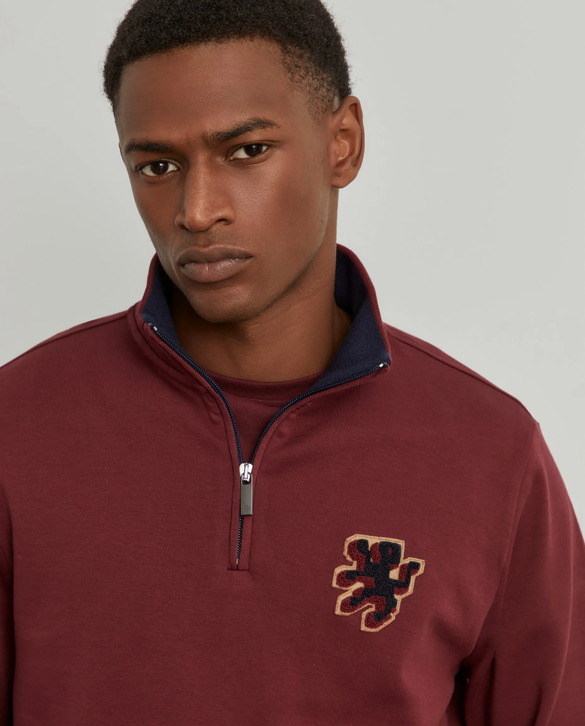 Sweater com fecho em algodão|LION OF PORCHES Cheap