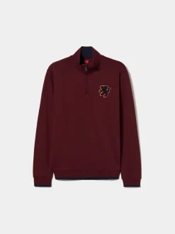 Sweater com fecho em algodão|LION OF PORCHES Cheap