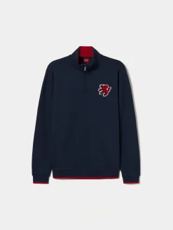 Sweater com fecho em algodão|LION OF PORCHES Fashion