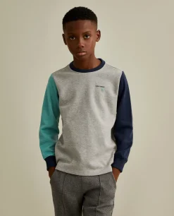 Sweater de algodão color block|LION OF PORCHES Sale