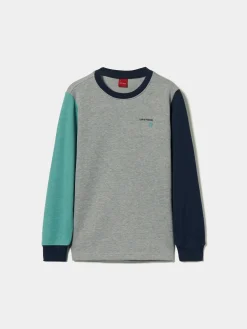 Sweater de algodão color block|LION OF PORCHES Sale
