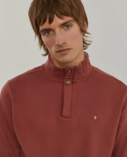 Sweater de algodão com botões e meio fecho|LION OF PORCHES Hot