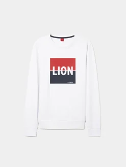 Sweater de algodão com estampado|LION OF PORCHES Flash Sale