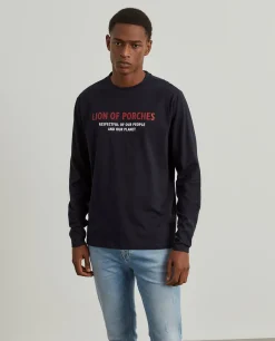 Sweater de algodão com estampado|LION OF PORCHES Cheap