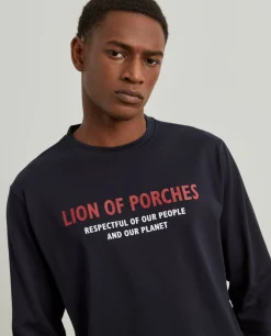 Sweater de algodão com estampado|LION OF PORCHES Cheap
