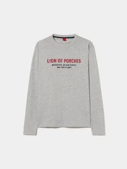 Sweater de algodão com estampado|LION OF PORCHES Outlet