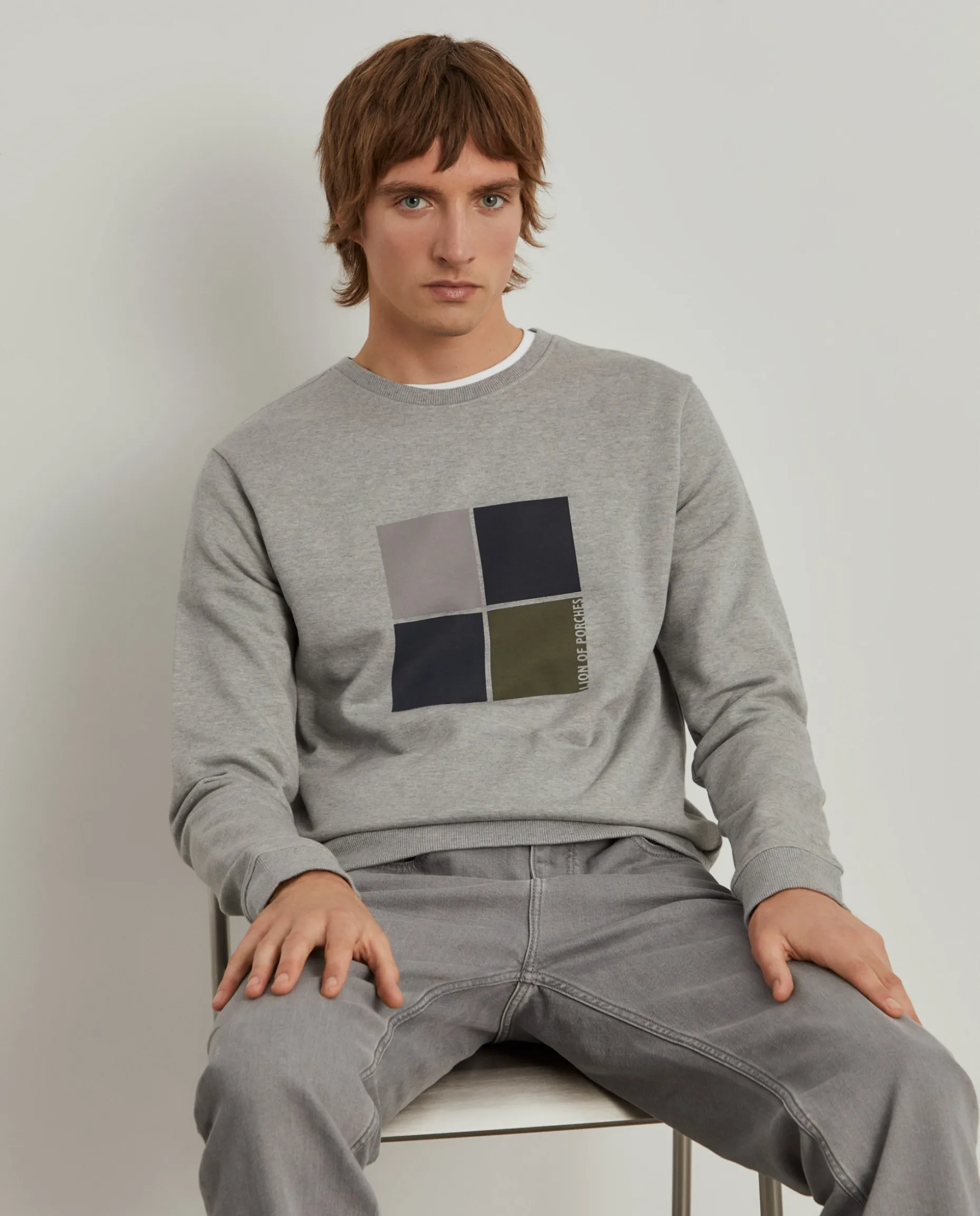 Sweater de algodão com estampado|LION OF PORCHES Fashion