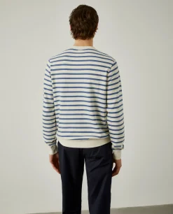 Sweater de algodão com padrão de riscas|LION OF PORCHES Best Sale
