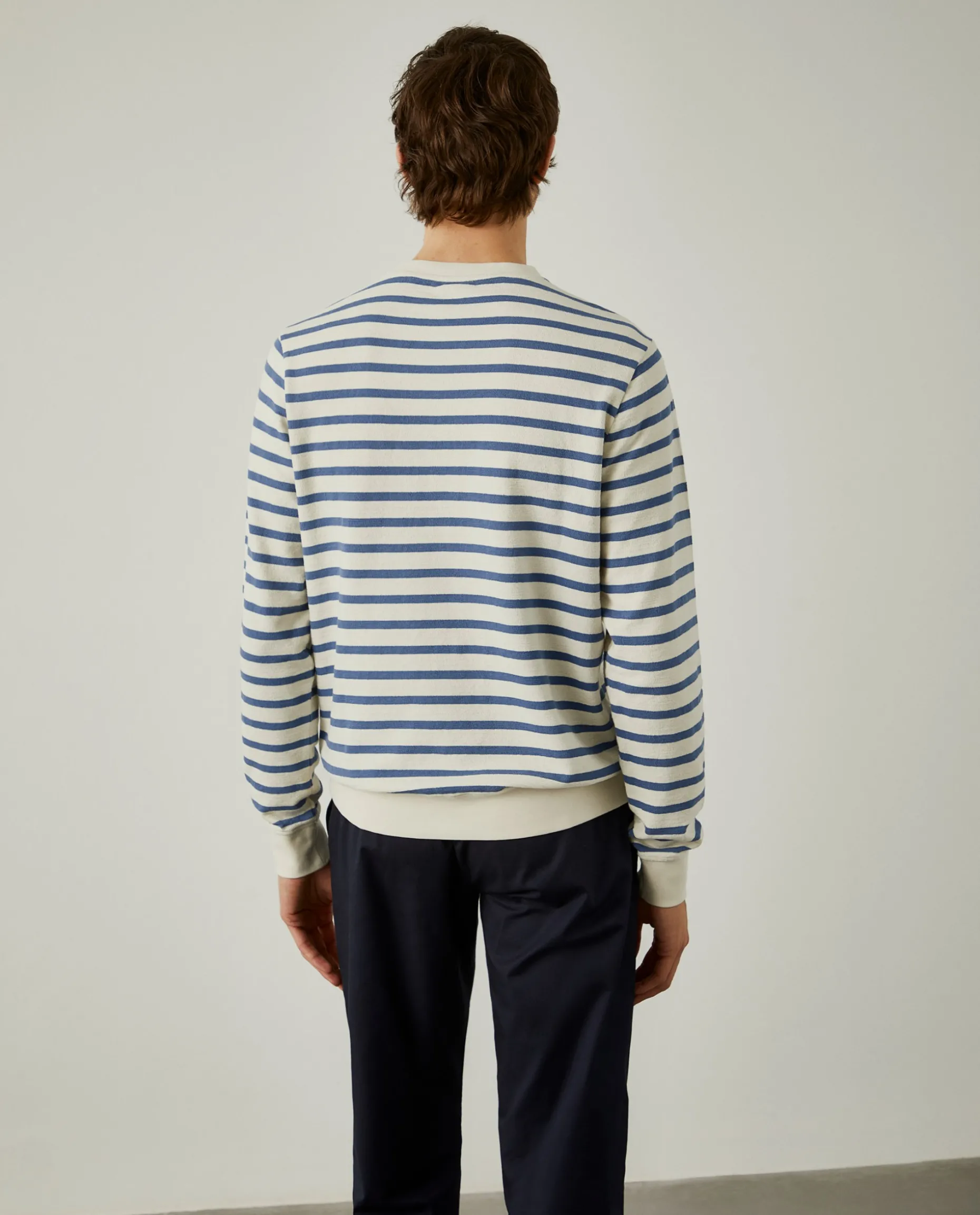 Sweater de algodão com padrão de riscas|LION OF PORCHES Best Sale
