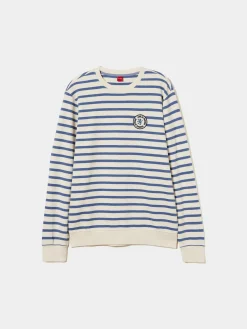 Sweater de algodão com padrão de riscas|LION OF PORCHES Best Sale