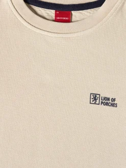 Sweater decote redondo em malha piqué|LION OF PORCHES Clearance