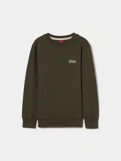 Sweater decote redondo em malha piqué|LION OF PORCHES Store