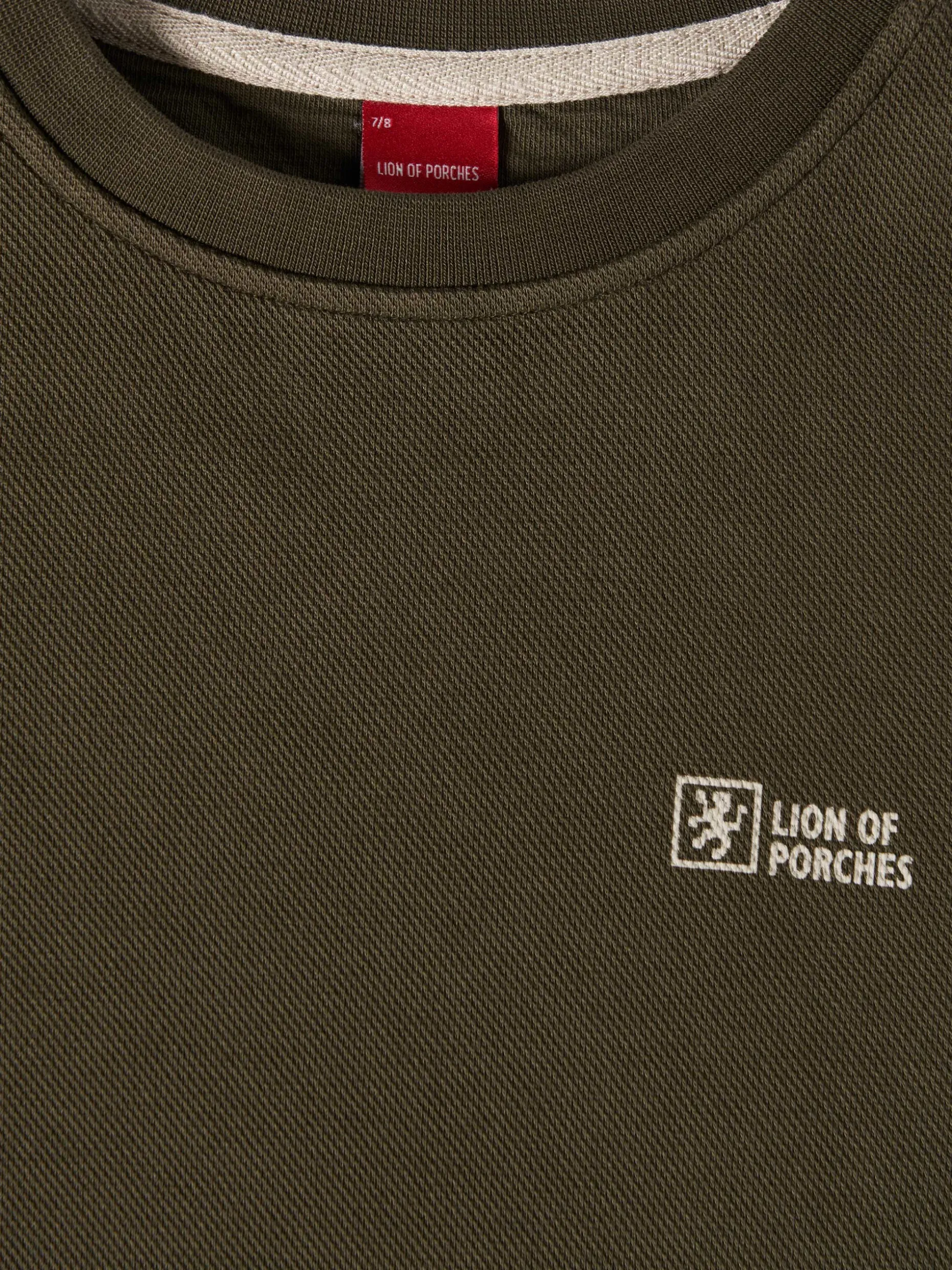 Sweater decote redondo em malha piqué|LION OF PORCHES Store
