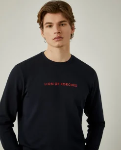 Sweatshirt de algodão com logotipo|LION OF PORCHES Fashion