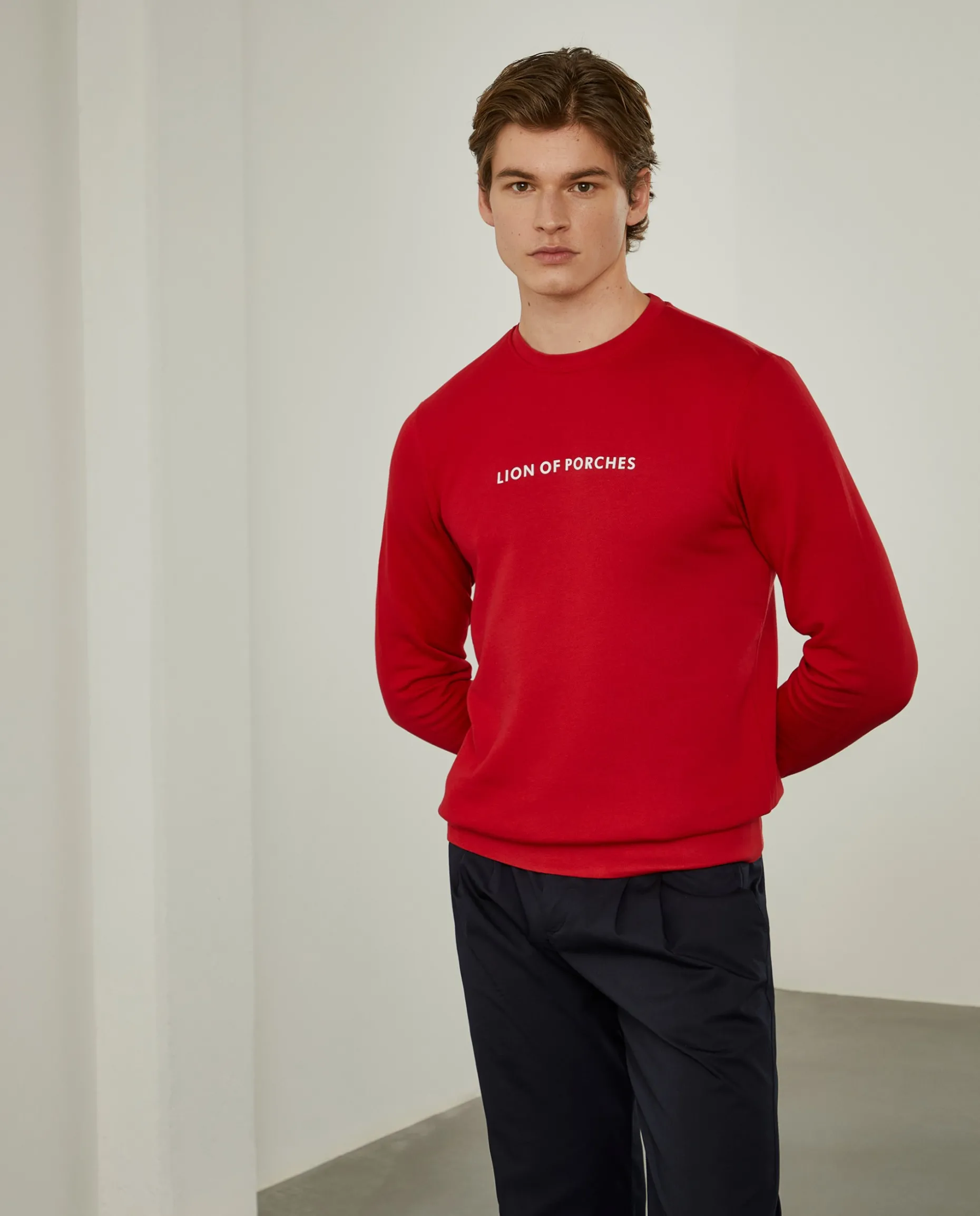 Sweatshirt de algodão com branding|LION OF PORCHES Best Sale