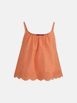 Top cropped em bordado inglês|LION OF PORCHES Online