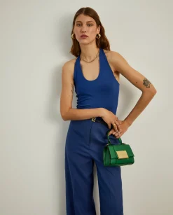 Top halter de malha com costas abertas|LION OF PORCHES Cheap