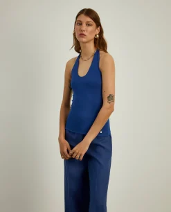 Top halter de malha com costas abertas|LION OF PORCHES Cheap