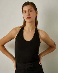 Top halter de malha com costas abertas|LION OF PORCHES Outlet