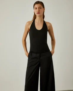 Top halter de malha com costas abertas|LION OF PORCHES Outlet