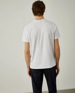 T-shirt 100% algodão com barra em contraste|LION OF PORCHES Fashion