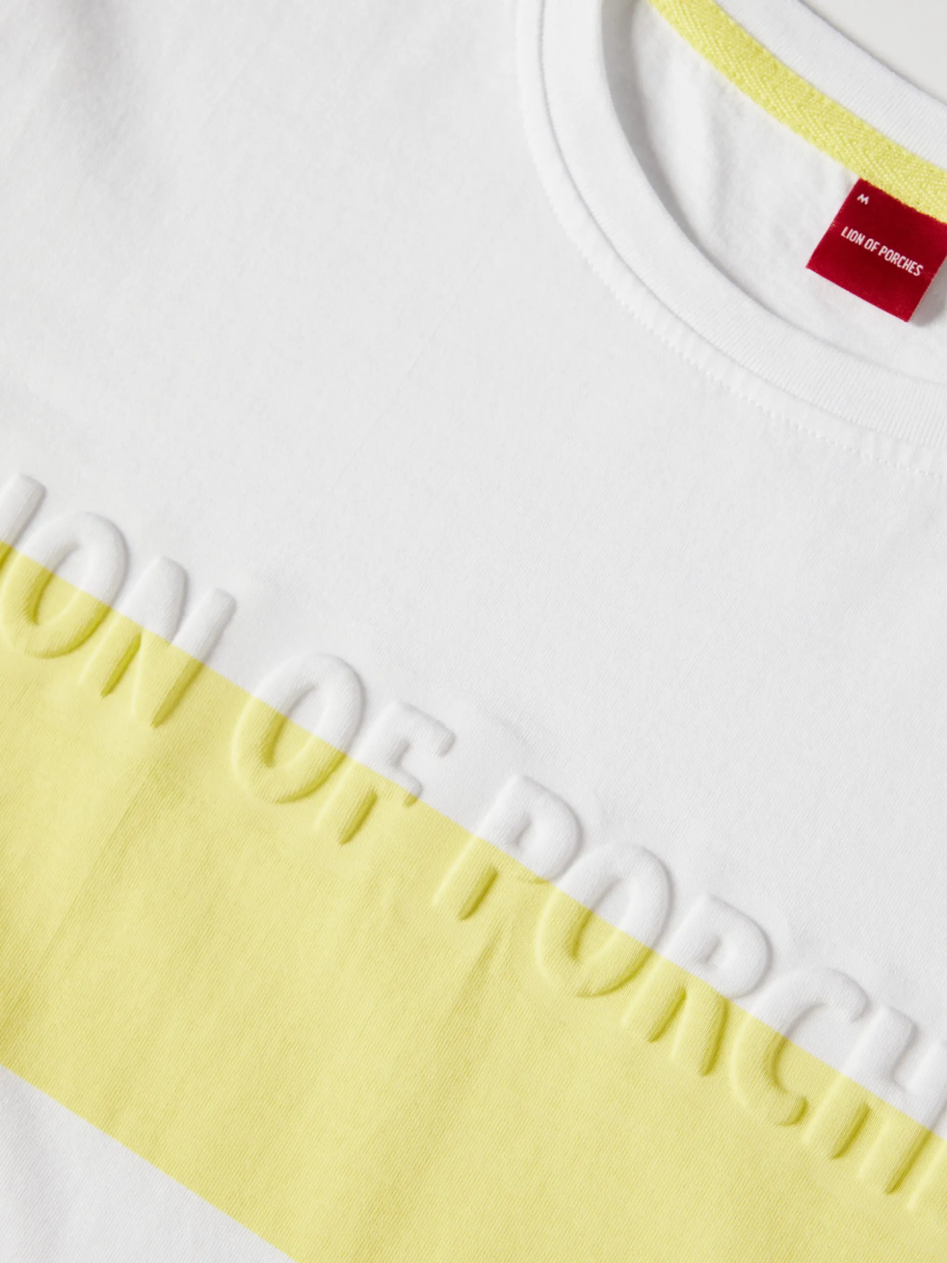 T-shirt 100% algodão com barra em contraste|LION OF PORCHES Fashion