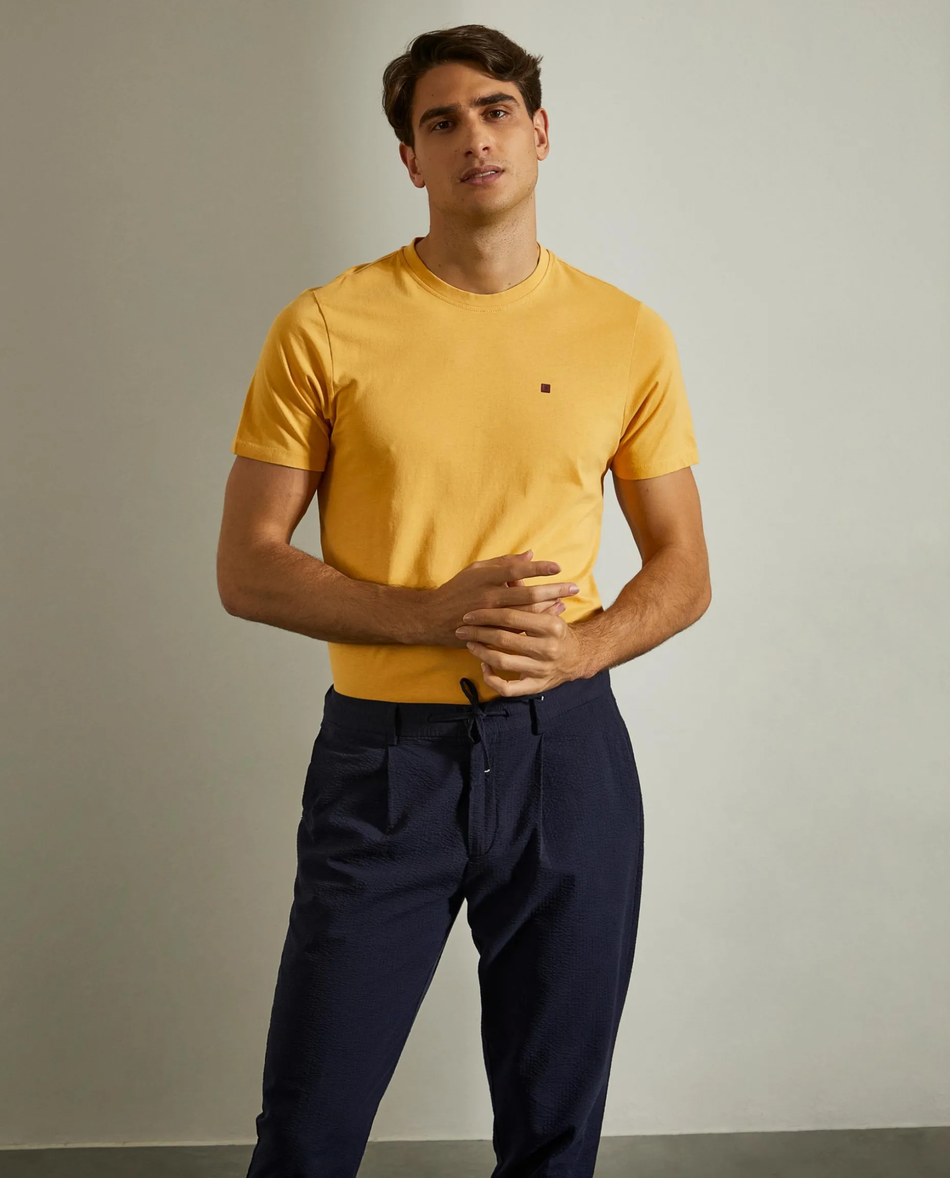 T-shirt básica de algodão|LION OF PORCHES Outlet