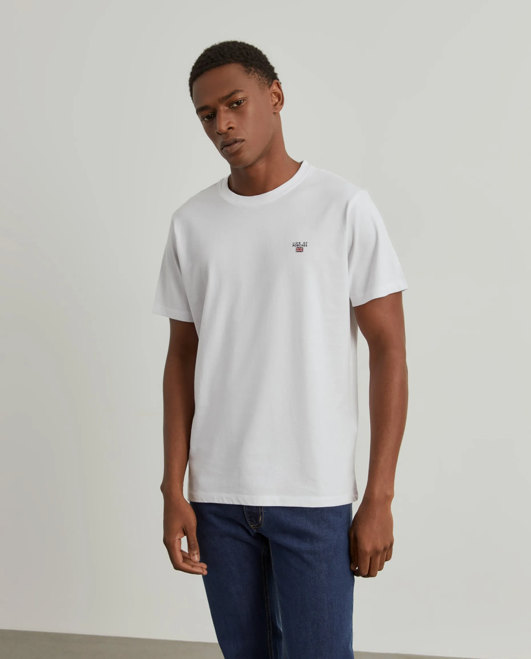 T-shirt básica de algodão|LION OF PORCHES New