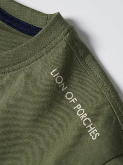 T-shirt básica de algodão|LION OF PORCHES Cheap