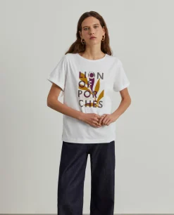 T-shirt com branding estampado|LION OF PORCHES Flash Sale