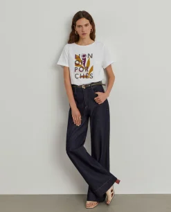 T-shirt com branding estampado|LION OF PORCHES Flash Sale