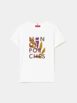T-shirt com branding estampado|LION OF PORCHES Flash Sale