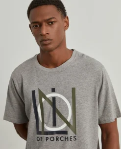 T-shirt de algodão com estampado|LION OF PORCHES Sale