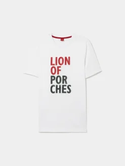 T-shirt de algodão com estampado|LION OF PORCHES Store