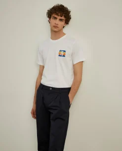 T-shirt de algodão com estampado|LION OF PORCHES Store