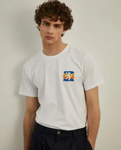 T-shirt de algodão com estampado|LION OF PORCHES Store