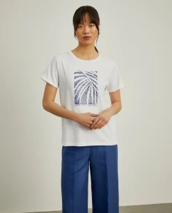 T-shirt de algodão com estampado|LION OF PORCHES Outlet